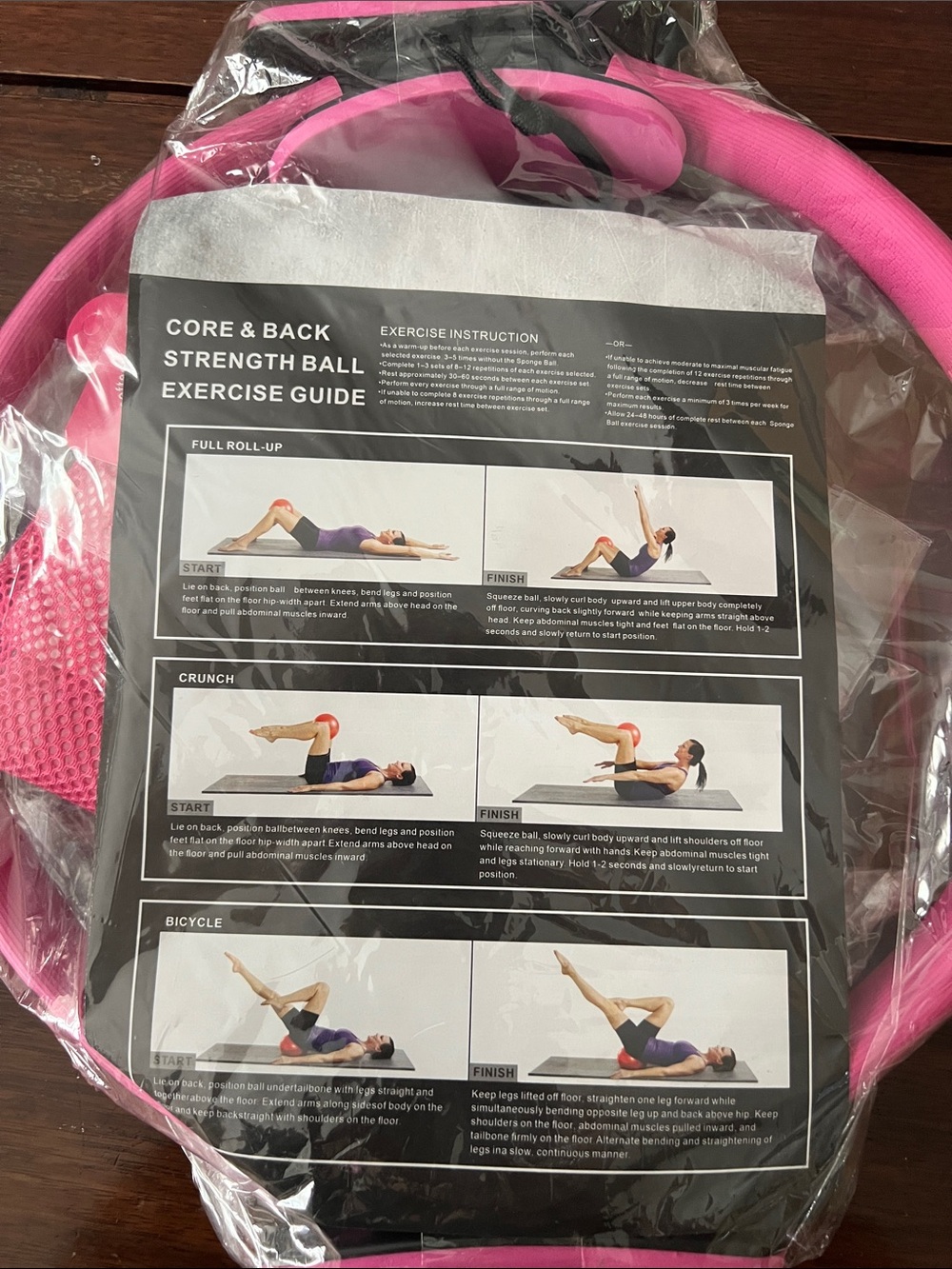 Pink Core & Back Strength Ball Ring - Fitness Support